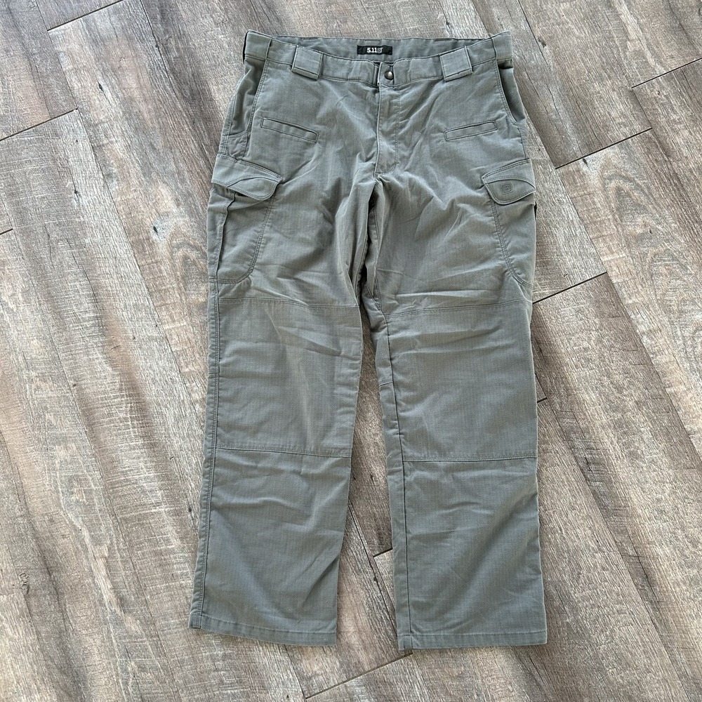 5.11 Tactical Series Pants Mens 36x30 Gray Cotton Cargo Utility Workwear Hiking